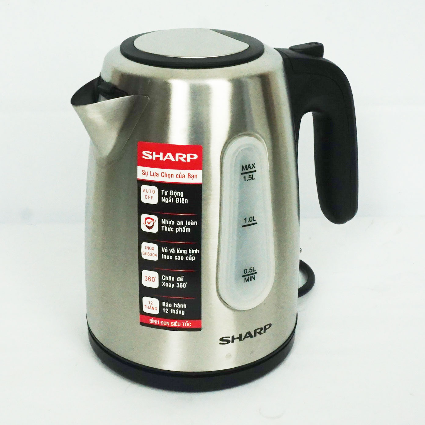 Ấm siêu tốc Sharp 1.5 lít EKJ-15EVS-ST