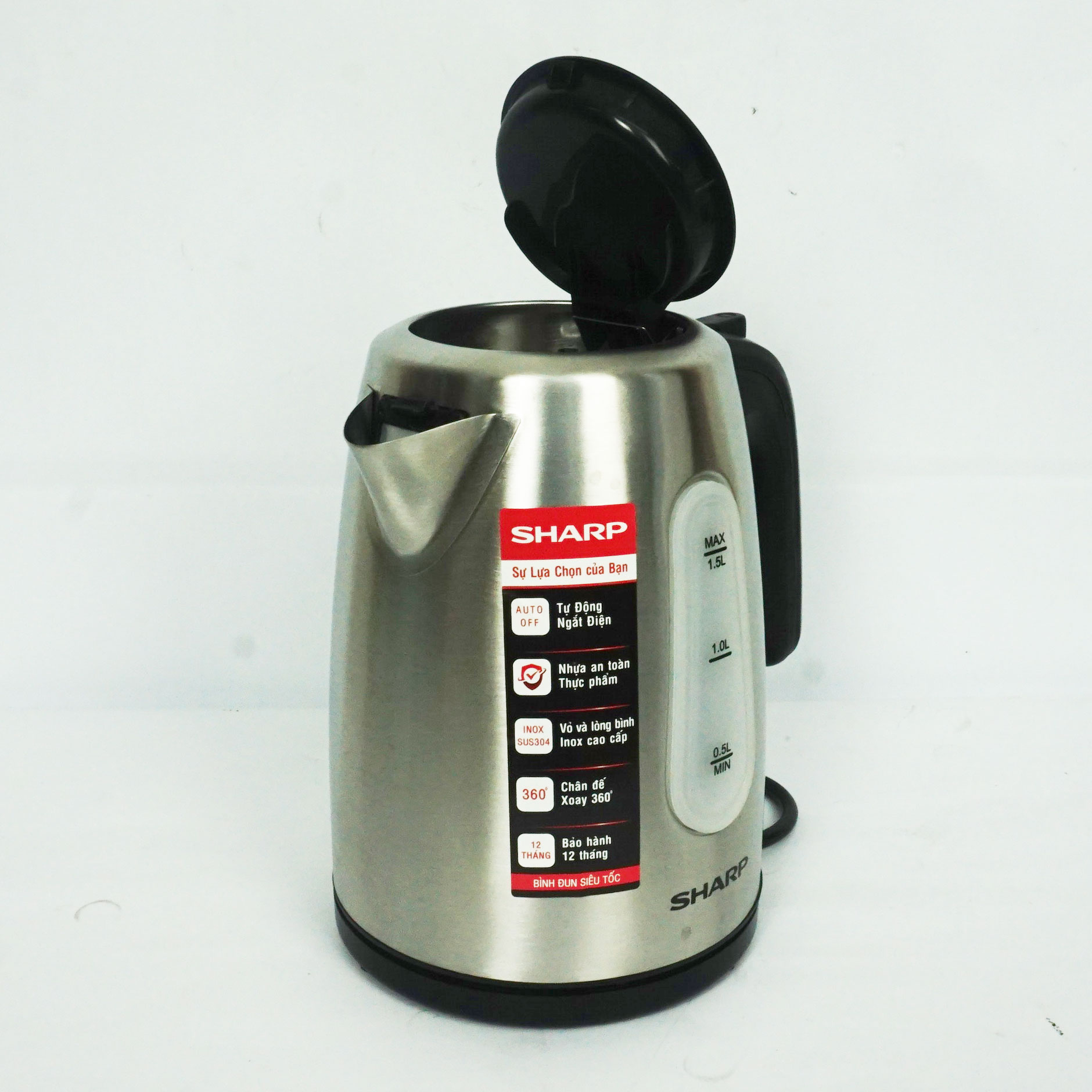 Ấm siêu tốc Sharp 1.5 lít EKJ-15EVS-ST