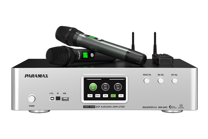 Amply karaoke tích hợp vang số và Micro không dây Paramax EURO A700