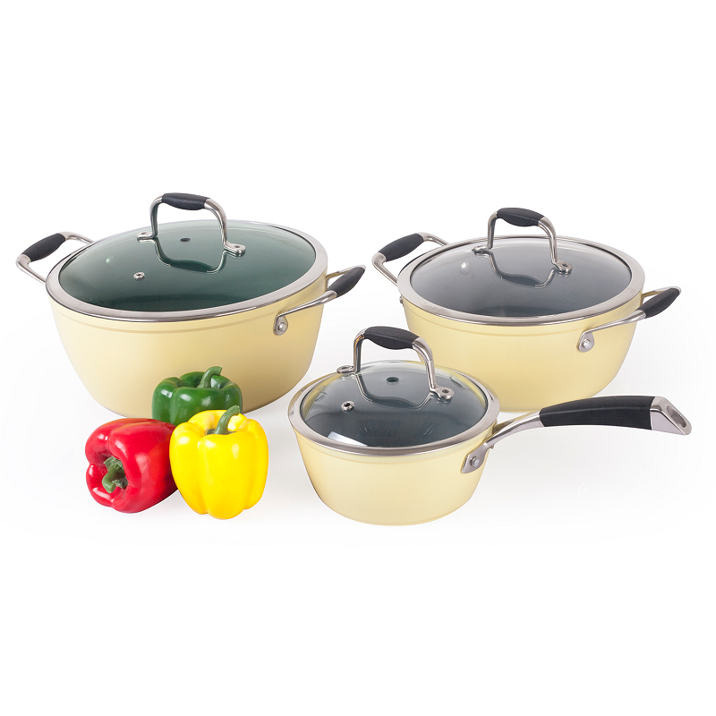 Bộ 3 nồi Ceramic Goldsun đáy từ AH08 3106AG