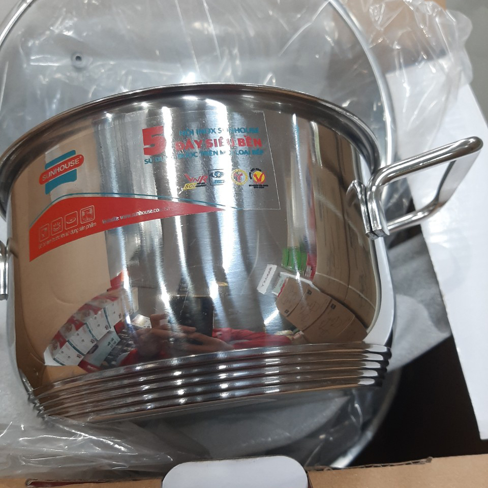 Bộ nồi Inox 3 chiếc Sunhouse SH888