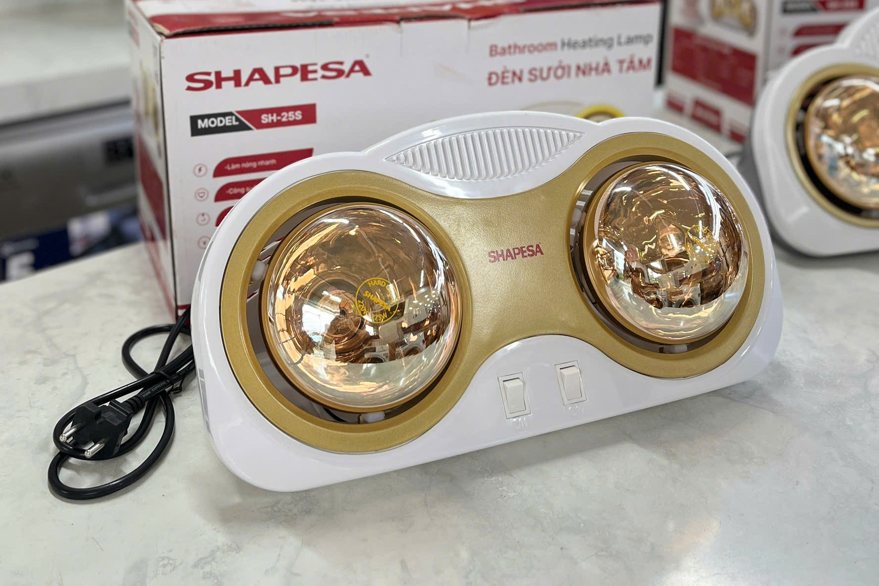 Đèn sưởi nhà tắm Shapesa 2 bóng SH-25S