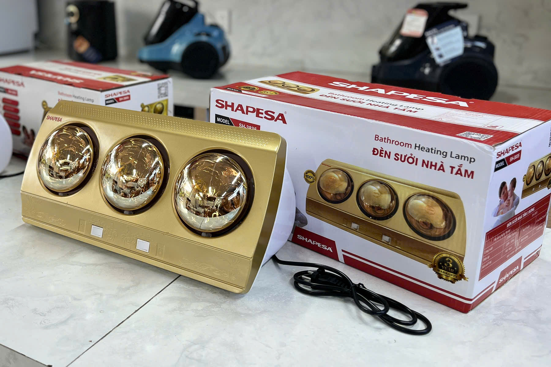 Đèn sưởi nhà tắm Shapesa 3 bóng SH-3835