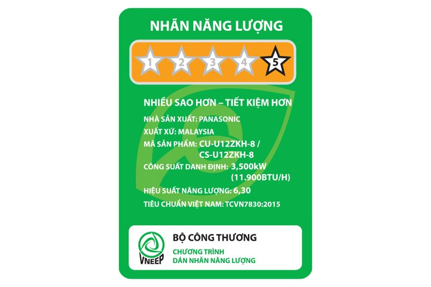 Điều hòa Panasonic 12000btu CU/CS-U12ZKH - 1 chiều inverter