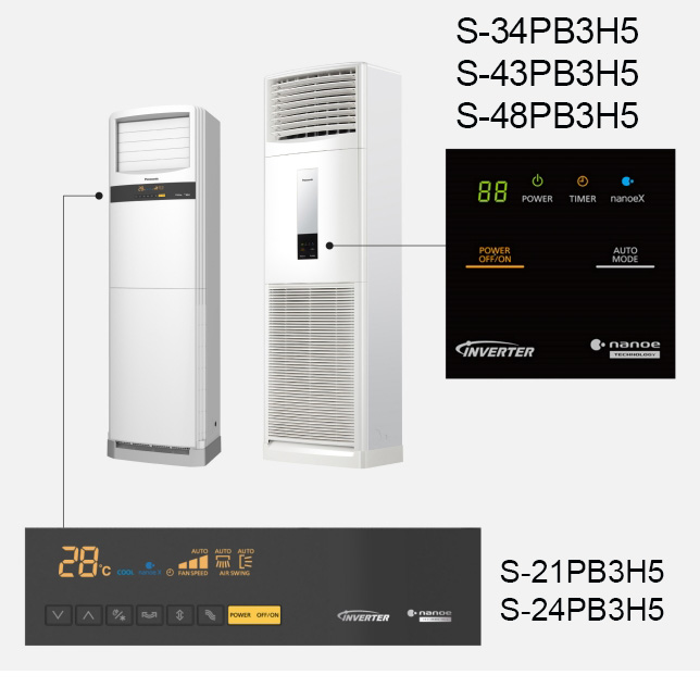 Điều hòa tủ đứng Panasonic 1 chiều Inverter 42.700BTU S-43PB3H5