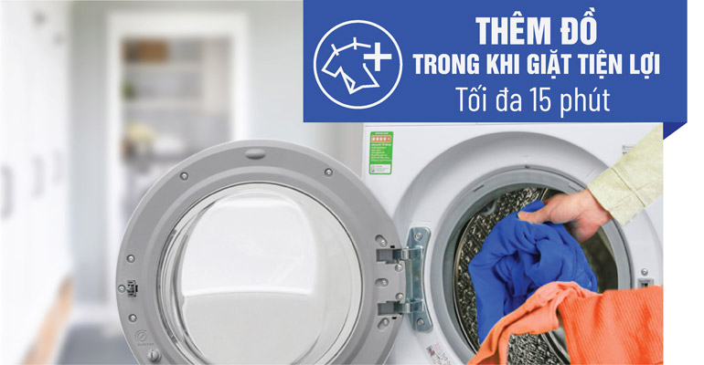 Thêm đồ giặt khi quên Electrolux
