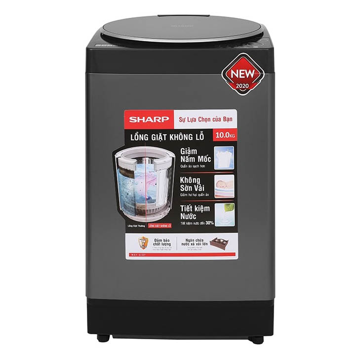 Máy giặt lồng đứng Sharp 10.2kg ES-W102PV-H