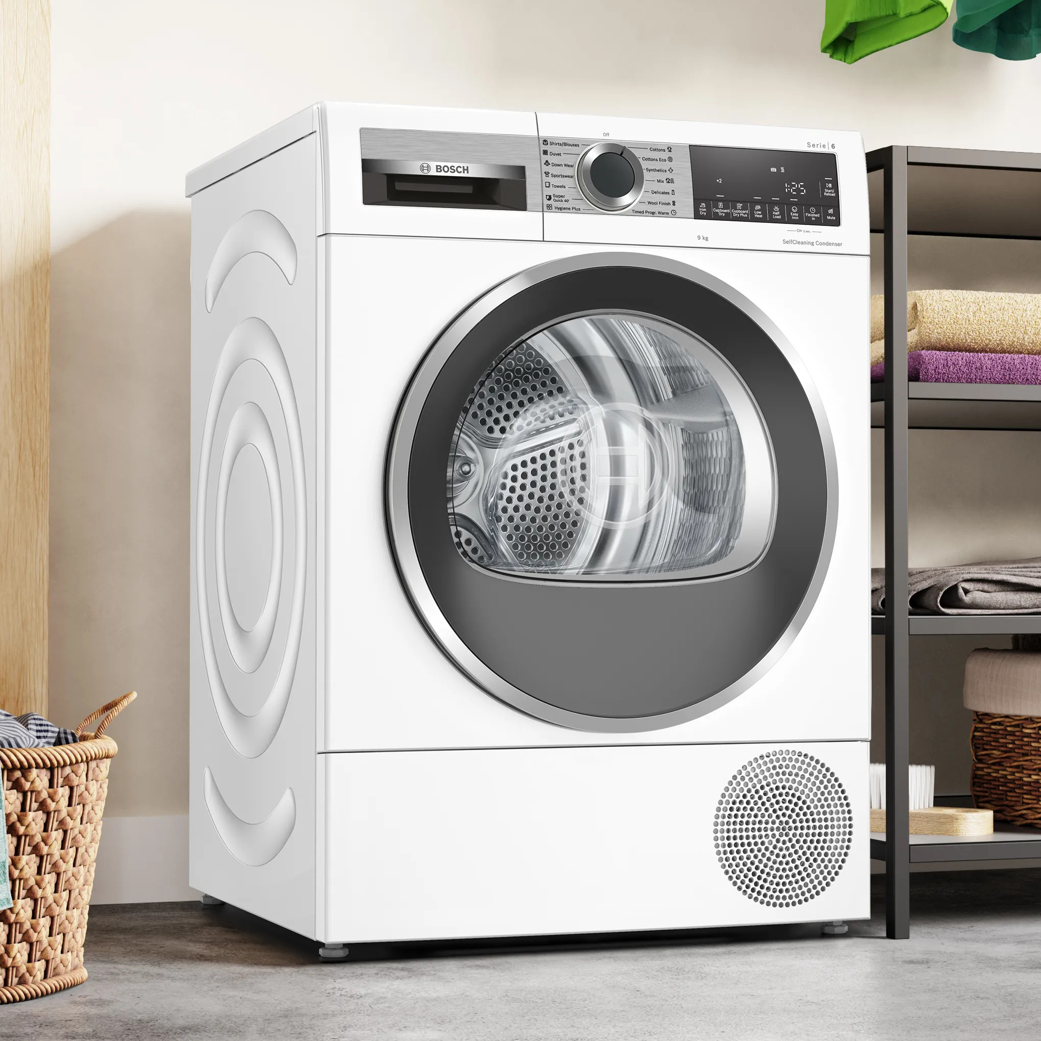 Máy sấy bơm nhiệt Bosch 9kg WQG24570SG