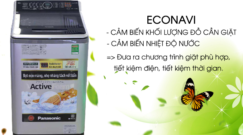 Cảm biến Econavi - M&aacute;y giặt 10 kg Panasonic NA-FS10V7LRV