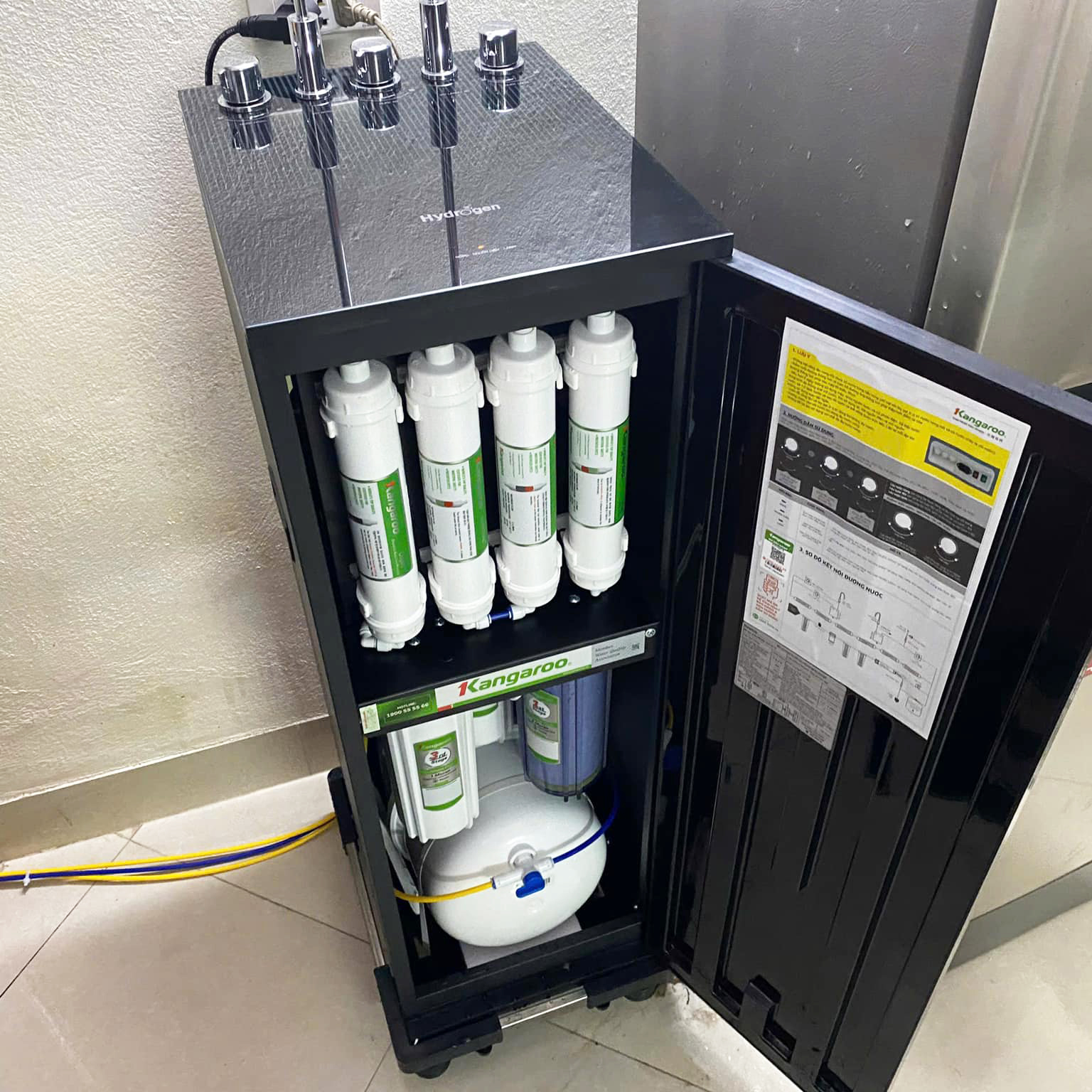 Máy lọc nước Kangaroo Hydrogen nóng lạnh nguội KG10A88, 11 lõi