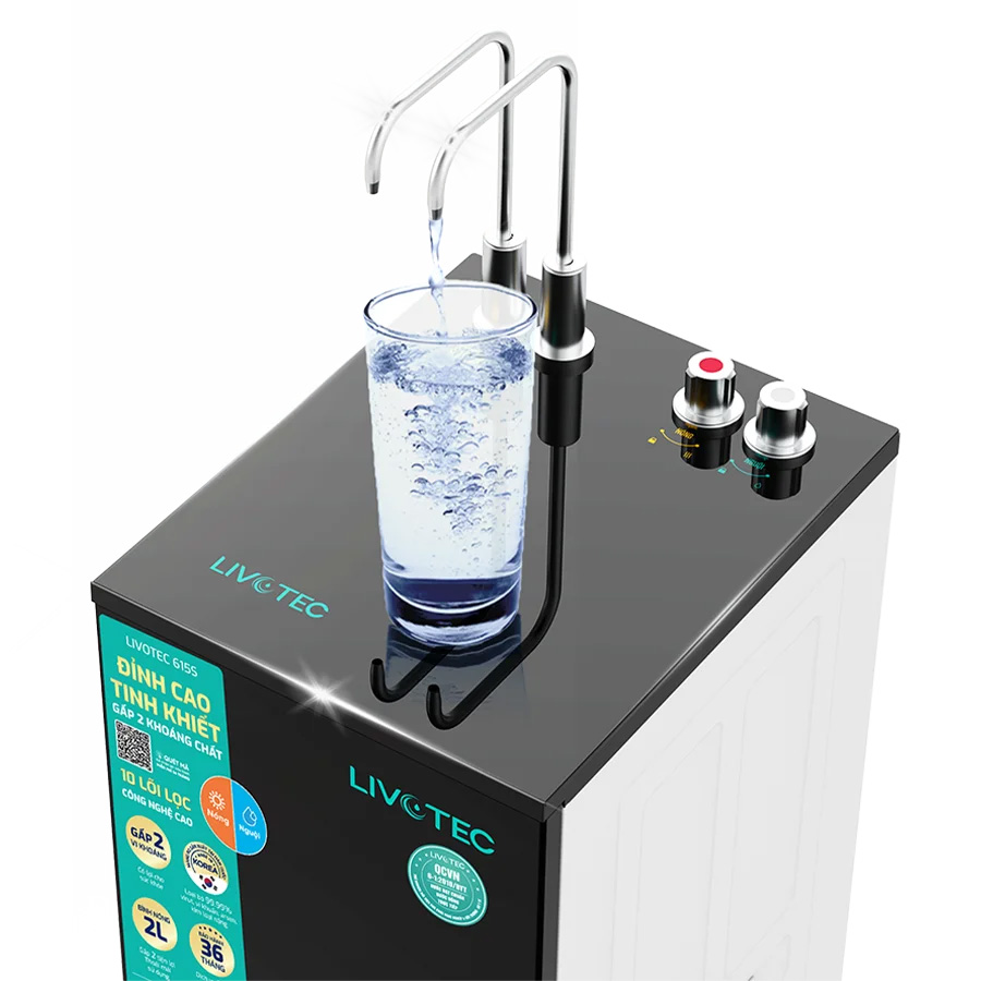 Máy lọc nước nóng nguội Livotec 615S, 10 lõi lọc