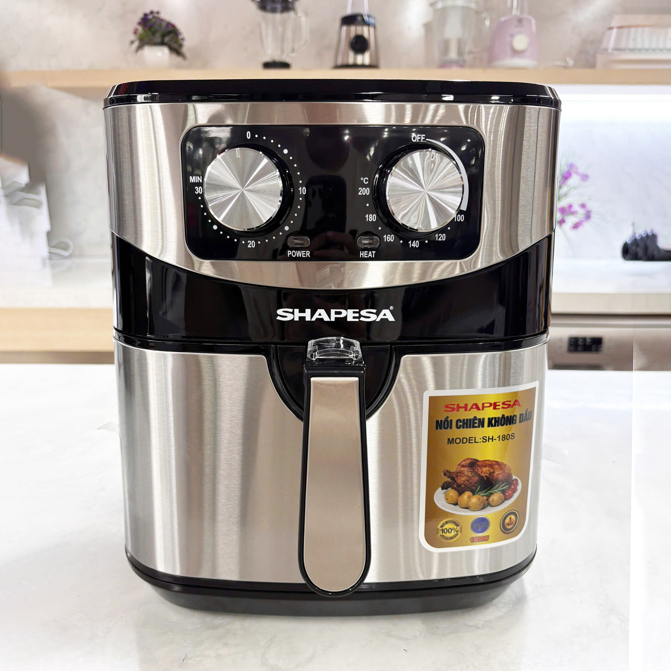 Nồi chiên không dầu 10.2 lít Shapesa SH-180S