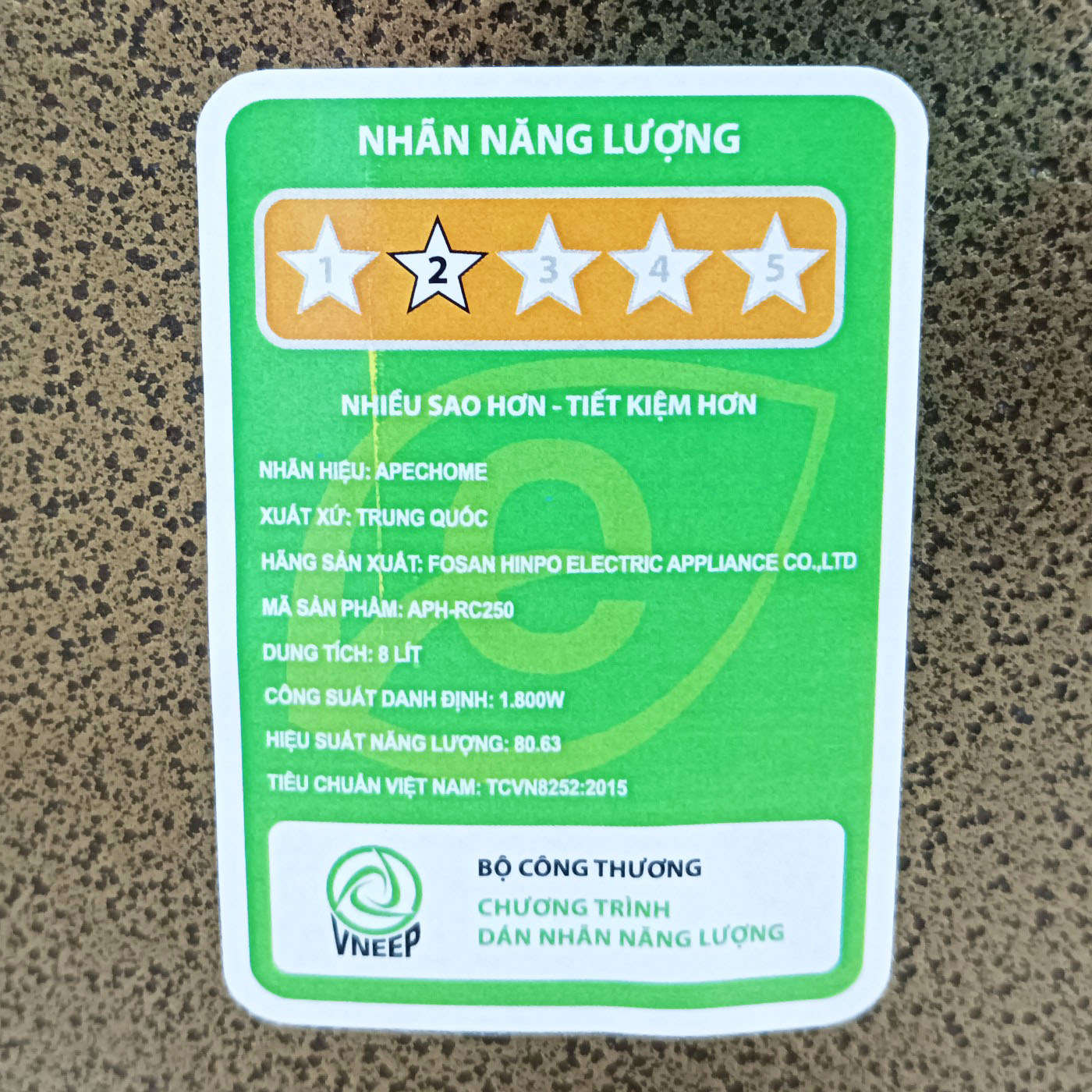 Nồi cơm điện 8 lít Apechome APH-RC250