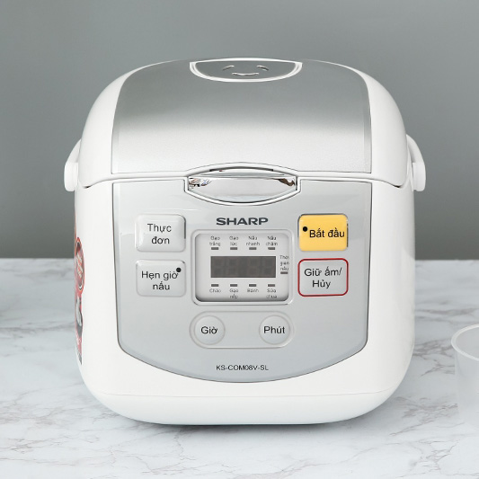 Nồi cơm điện tử Sharp 0.72 lít KS-COM08V-SL