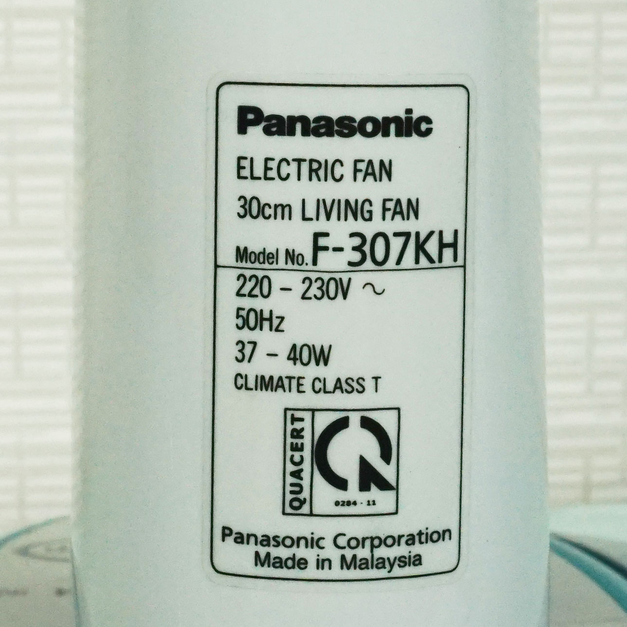 Quạt lửng có khiển Panasonic F307KH màu xanh