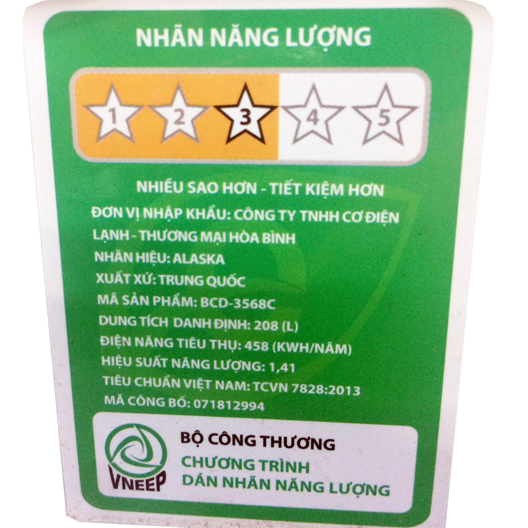 Tủ đông Alaska 350 lít BCD-3568C, 2 ngăn đông mát