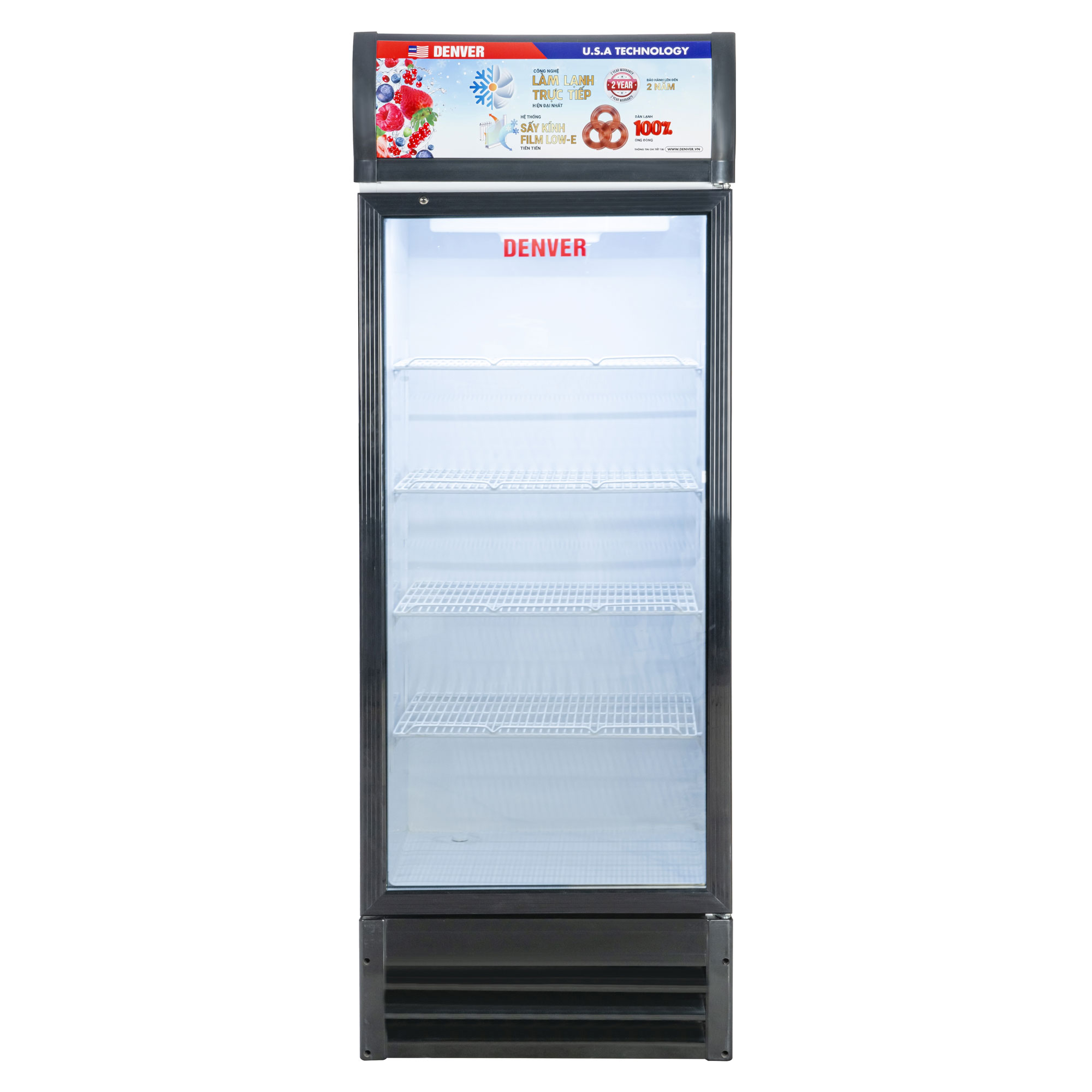 Tủ mát 1 cánh Denver 500 lít AS 890GTL