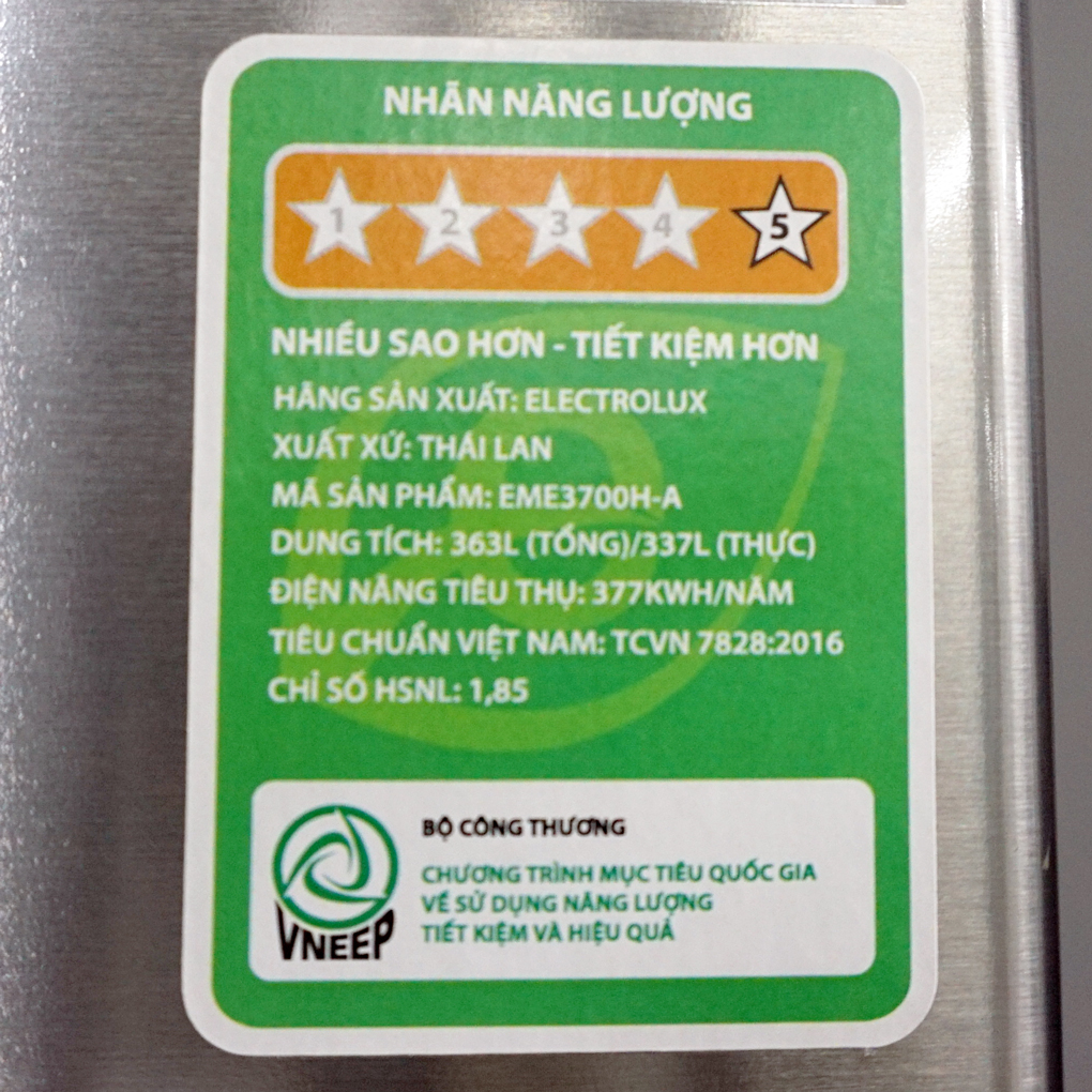 Tủ lạnh Electrolux 3 cửa Inverter 340 lít EME3700H-A