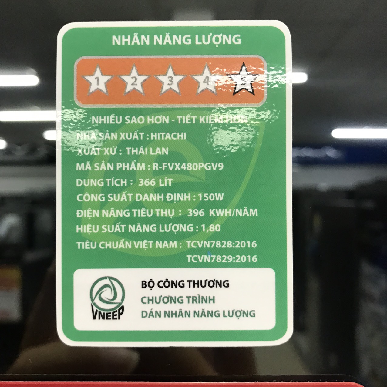 Tủ lạnh Hitachi inverter 366 lít R-FVX480PGV9(GBK)