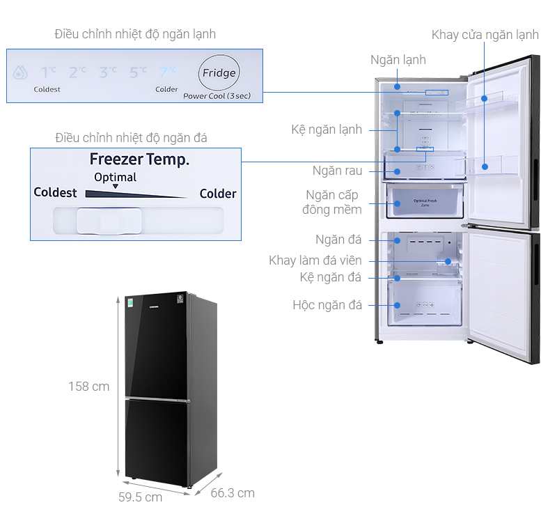 Tủ lạnh Samsung Inverter 280 lít RB27N4010BU