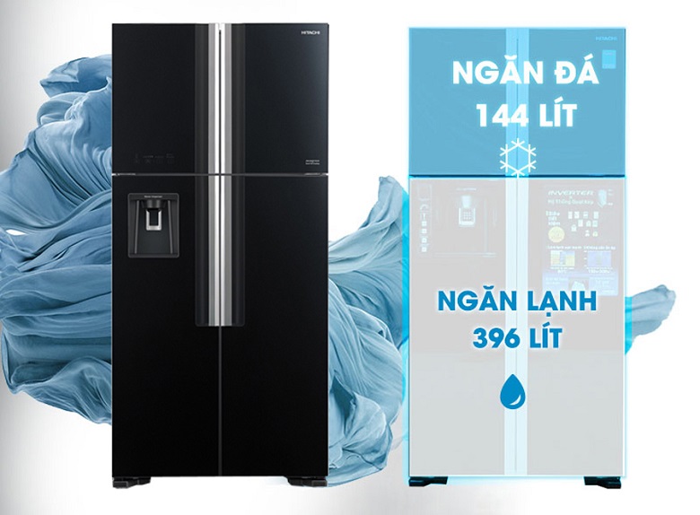 Dung tích 540 lít - Tủ lạnh Hitachi Inverter 540 lít R-FW690PGV7X GBK Dung tích 540 lít - Tủ lạnh Hitachi Inverter 540 lít R-FW690PGV7X GBK
