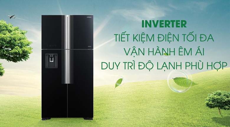 Công nghệ Inverter - Tủ lạnh Hitachi Inverter 540 lít R-FW690PGV7X GBK Công nghệ Inverter - Tủ lạnh Hitachi Inverter 540 lít R-FW690PGV7X GBK